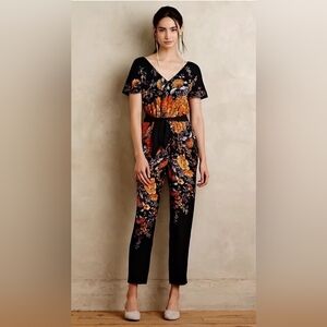Moulinette Soeurs Anthropologie Enbee 100% Silk Jumpsuit In 6 NWT